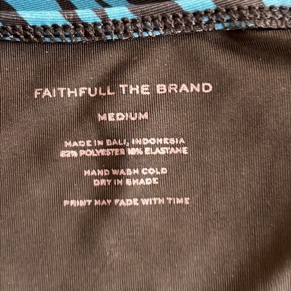 Faithfull The Brand Bettina One Piece Swimsuit Animal Print Blue/Black Size M - Picture 4 of 11